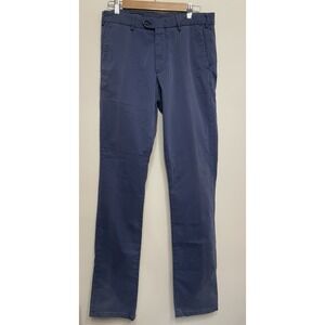 Peter Millar Concorde‎ Trousers Men Size 32 Blue Flat Front Cotton Stretch New